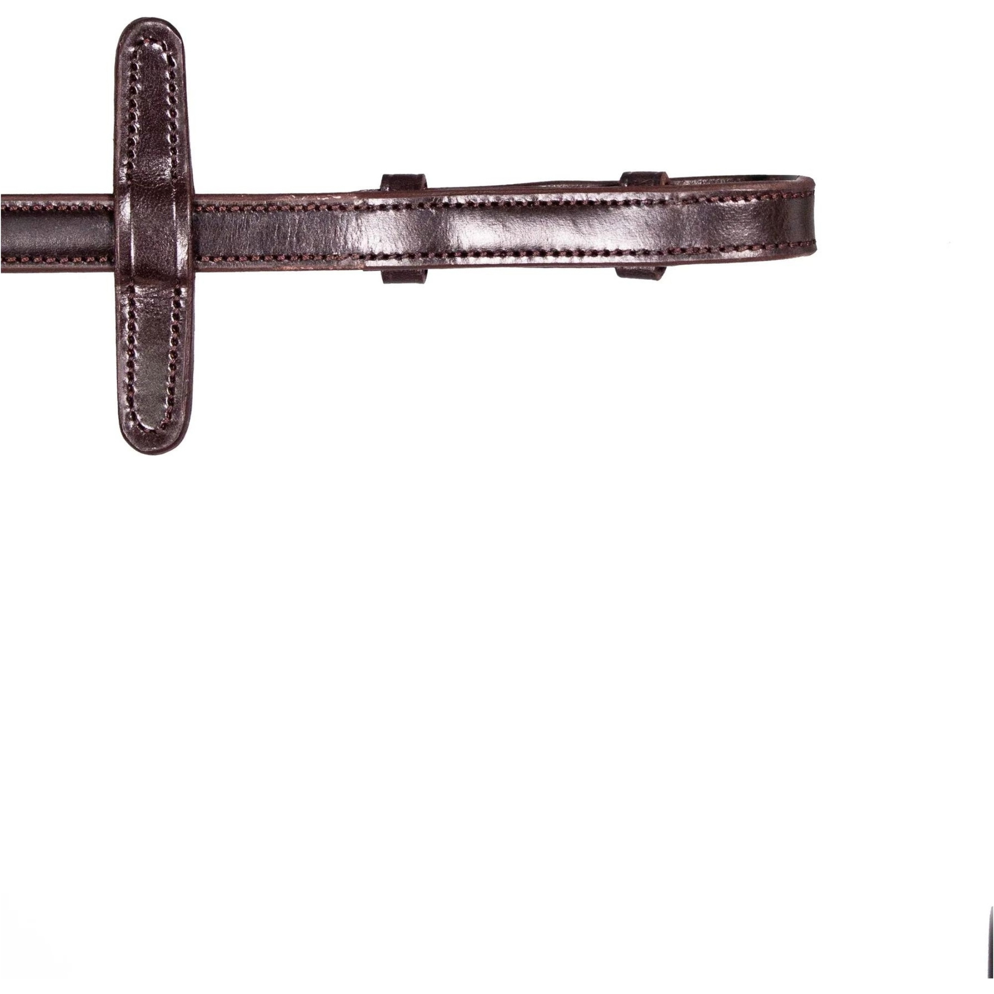 Henry James Bio Grip Hybrid Rubber Reins with Leather Stoppers RR3 - BROWN